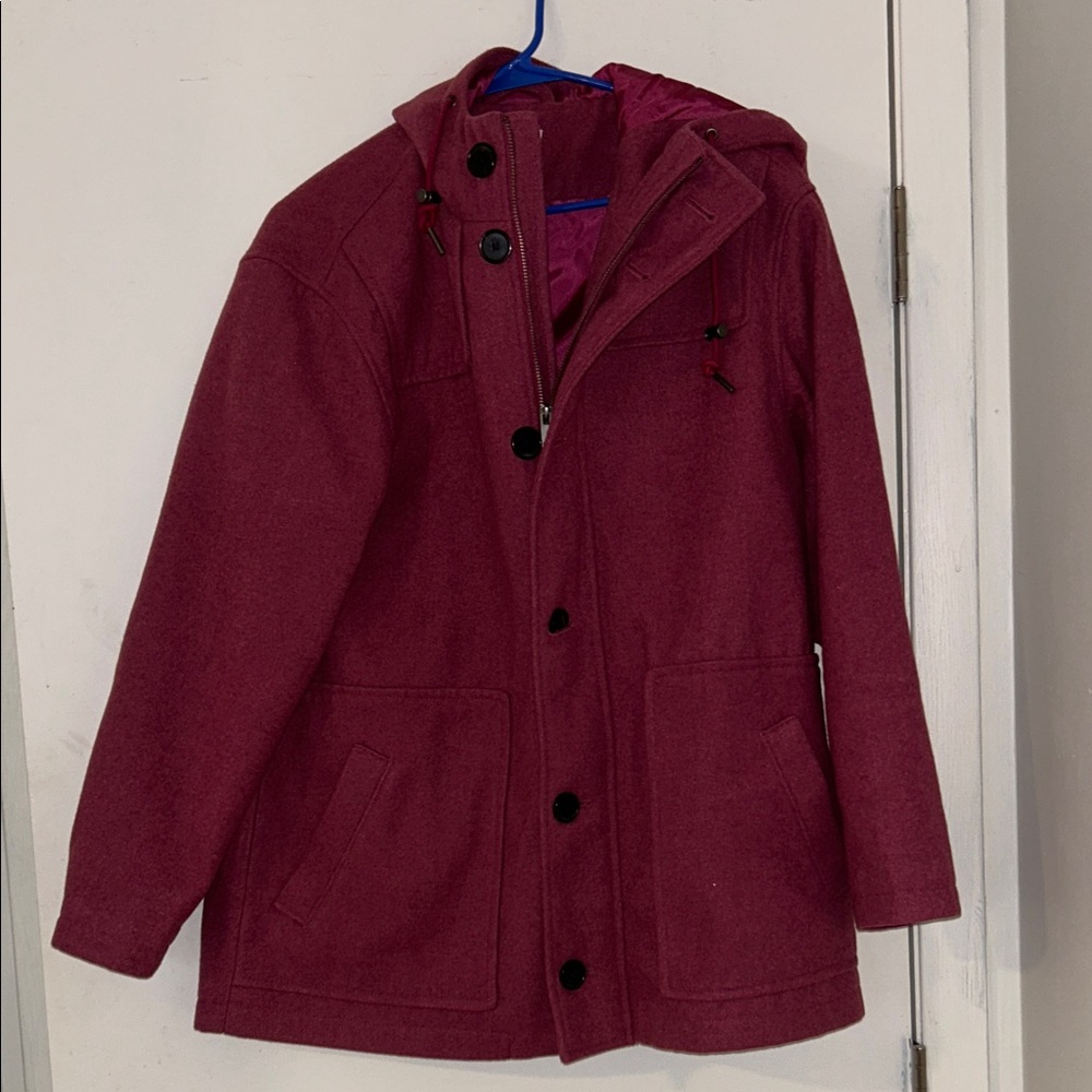 Stylish Pink Hooded Coat